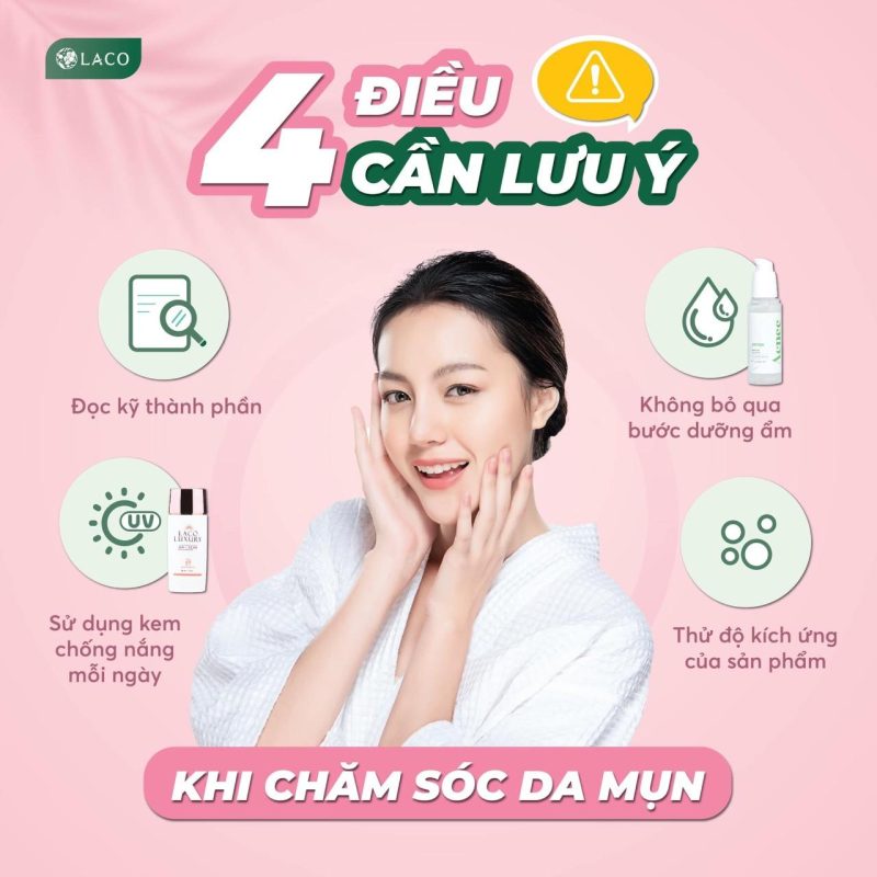 Những điều cần lưu ý khi chăm sóc da mụn