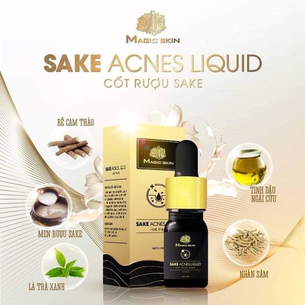 Serum trị mụn Magic Skin Sake Acnes Liquid