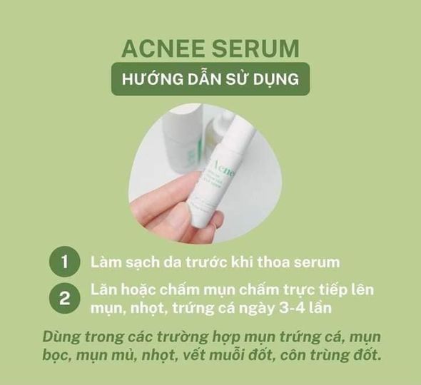 Hướng dẫn sử dụng sản phẩm trị mụn Laco Acnee serum tràm trà & lá neem