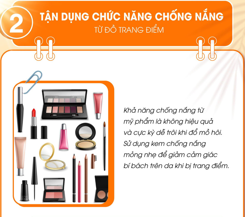 Tận dụng chức năng chống nắng từ đồ trang điểm