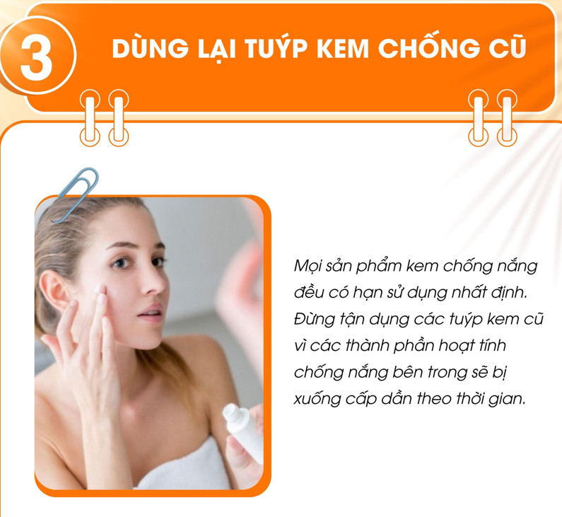 Dùng lại tuýp kem chống nắng cũ